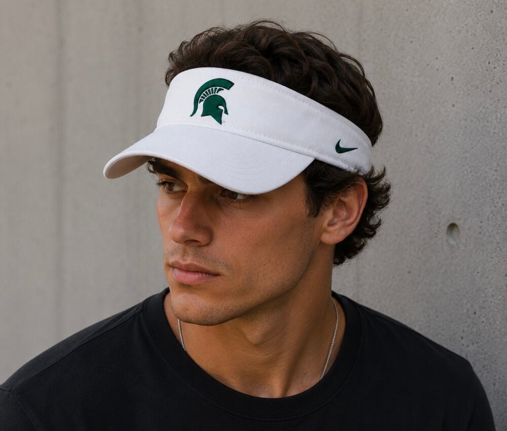 Nike Michigan State Spartans White Dri Fit Visor Adjustable Hat